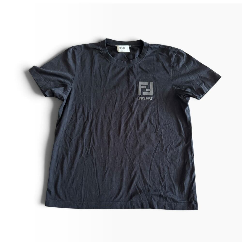 FENDI X SKIMS BLACK T-SHIRT SIZE LARGE UNISEX